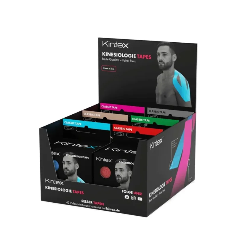 Kintex Classic kineziologický tejp sada 6 barev 5 cm x 5 m