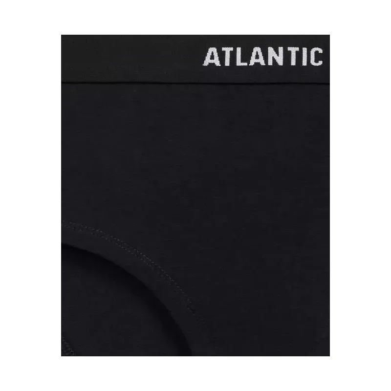 Dámské kalhotky 3PACK Maxi Sport 3CLP-009 Černá/šedá/pudr růžová - Atlantic