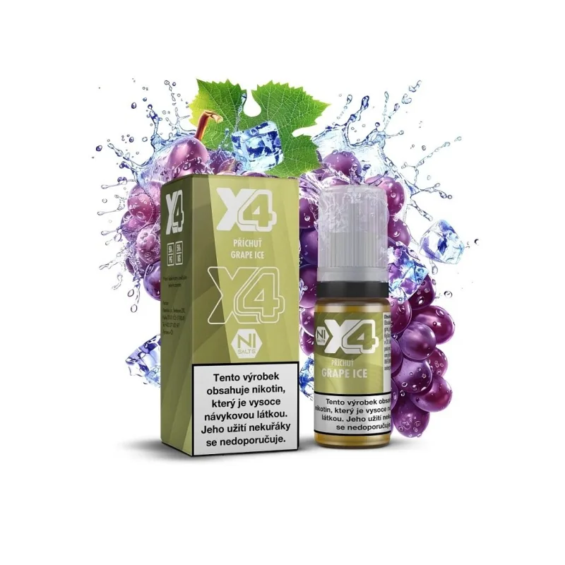 X4 Bar Juice Salt - E-liquid - Grape ICE (Chladivé hroznové víno) - 10mg