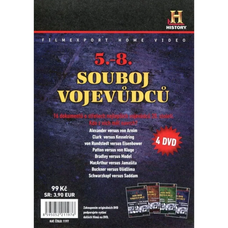 Souboj vojevůdců 5-8 kolekce (4 DVD) (papírový obal)