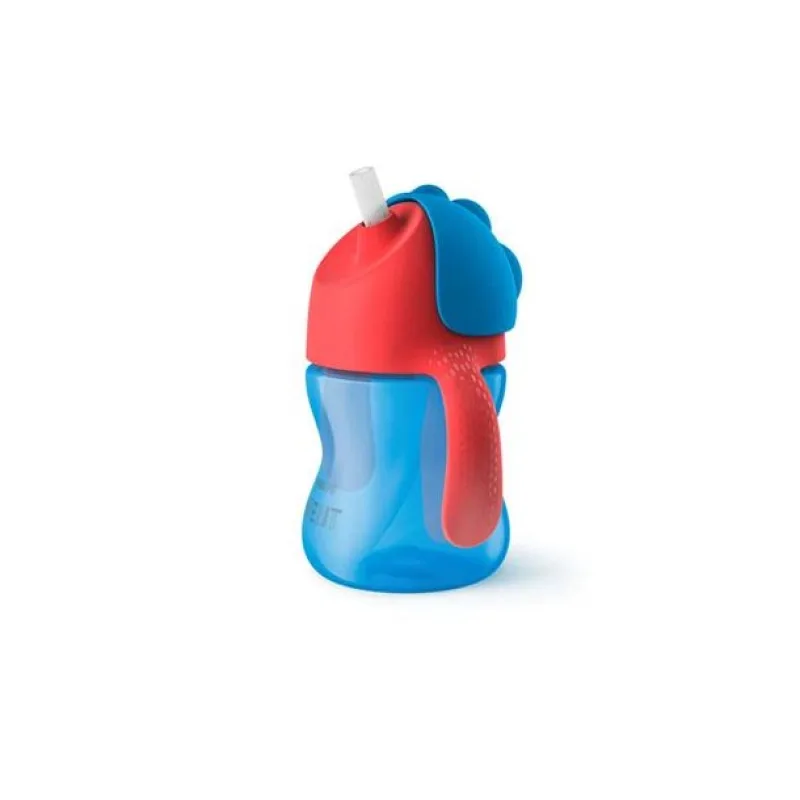 AVENT Hrníček s brčkem 200ml - modrý