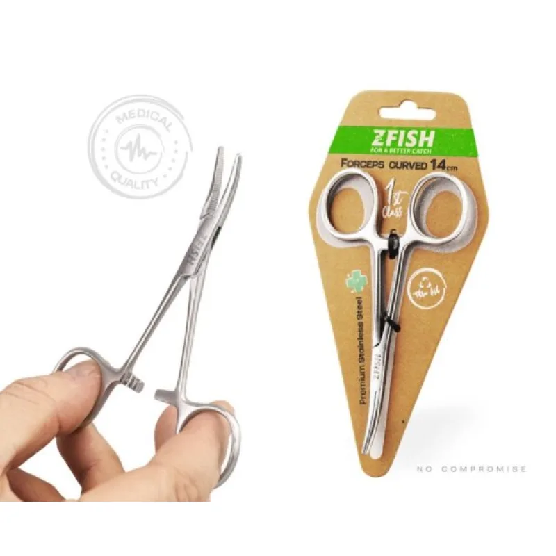 ZFISH Pean Zahnutý Premium Quality - 18 cm