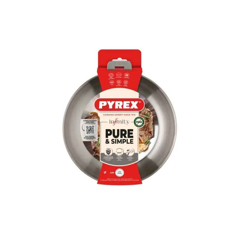 PÁNEV INFINITY 24CM PYREX NEREZ ODNÍMAT.RUKOJET