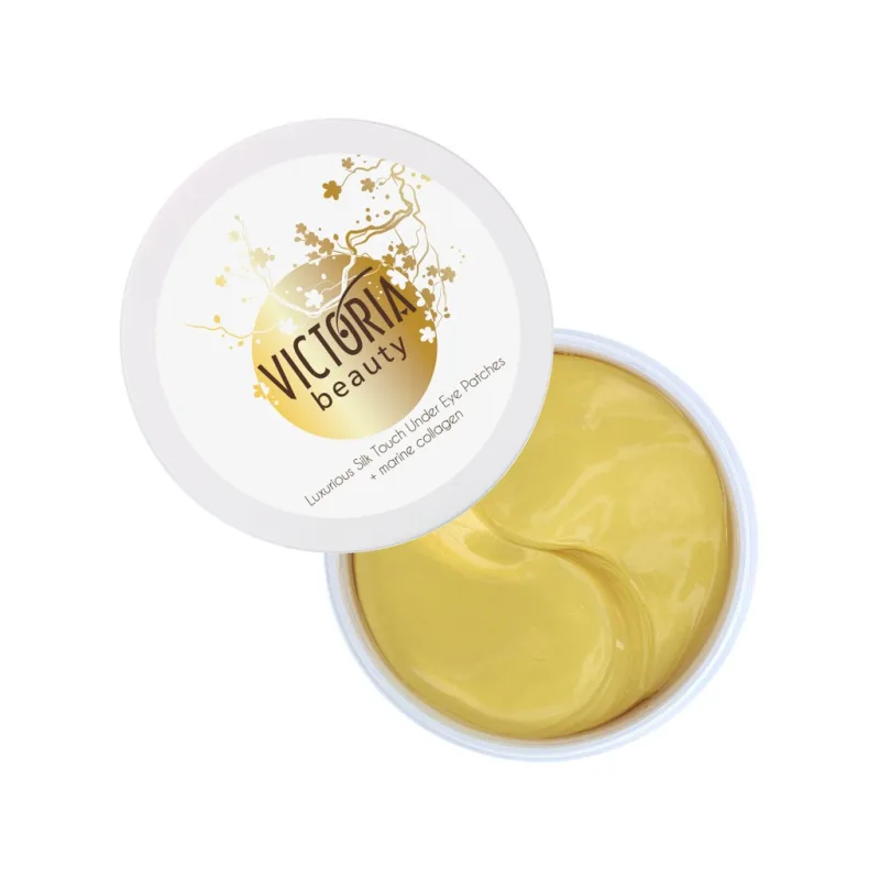 Victoria beauty 24K Gold Silk Hydrogelová zlatá oční maska s kyselinou hyaluronovou 60 ks