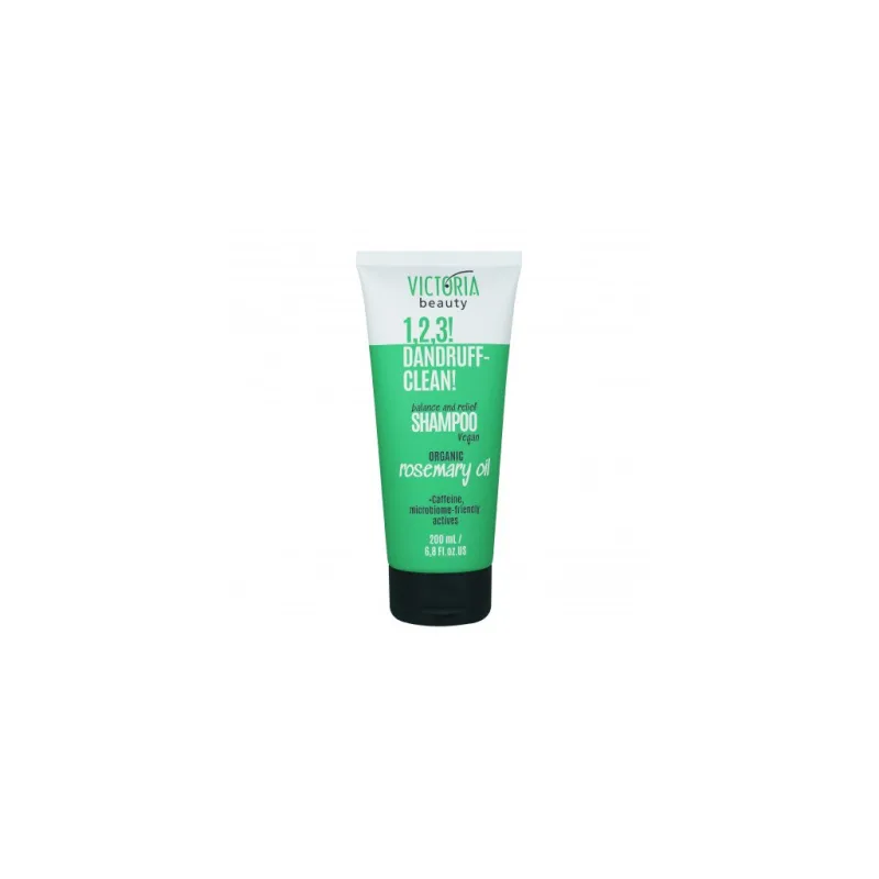 Victoria Beauty 1,2,3 DANDRUFF-CLEAN! Šampon na vlasy proti lupům s rozmarýnovým olejem 200 mL