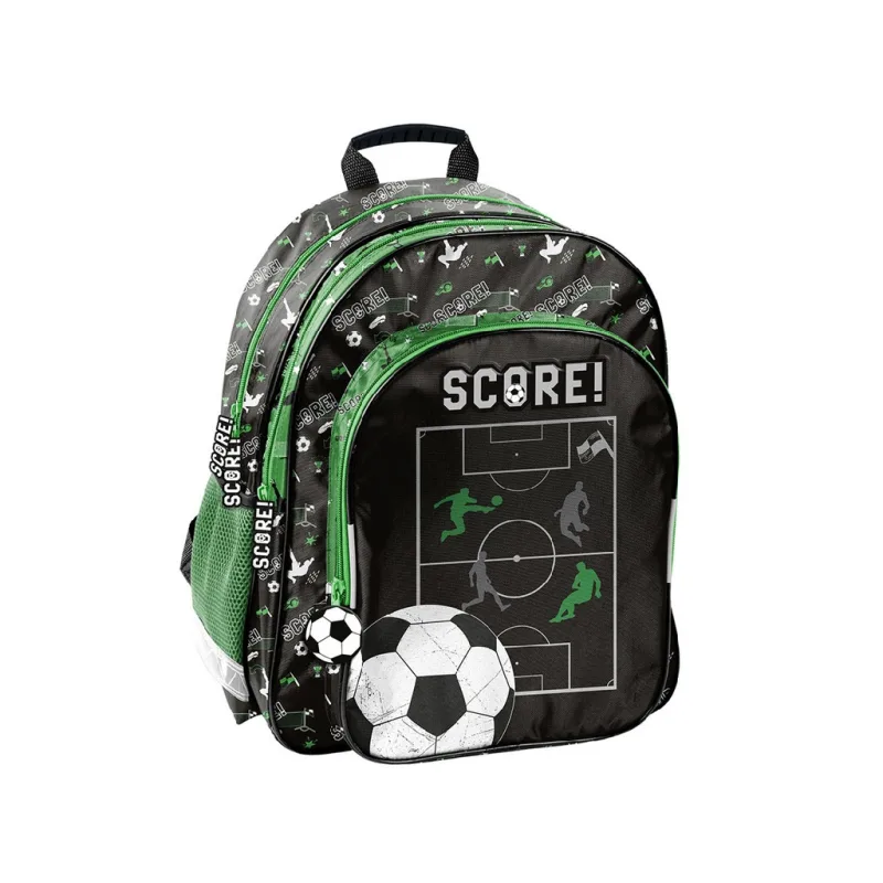 Školní batoh Football Score černý/zelený