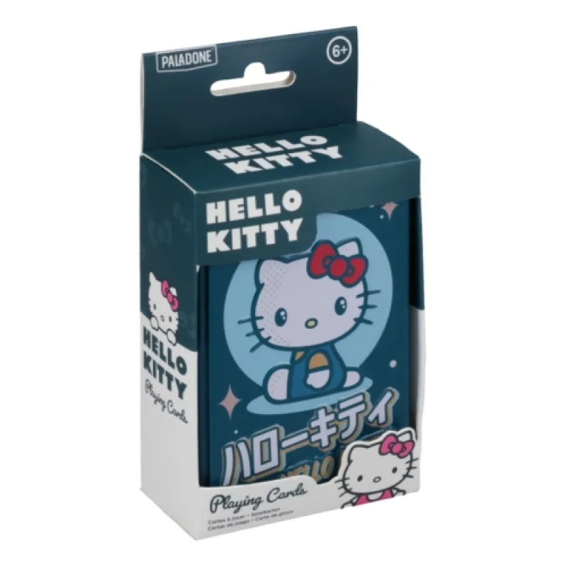 Hracie karty Paladone, Hello Kitty, licencované, 52 kariet + 2 žolíky, balíček francúzskych kariet