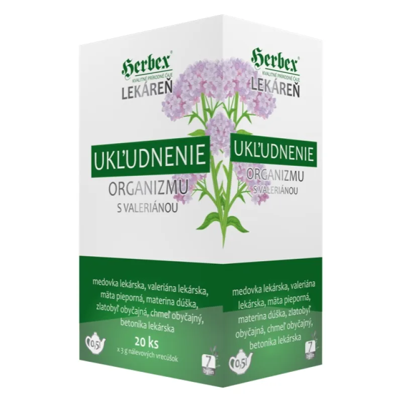 Uklidnění organismu s kozlíkem lékařským HERBEX 20 x 3 g