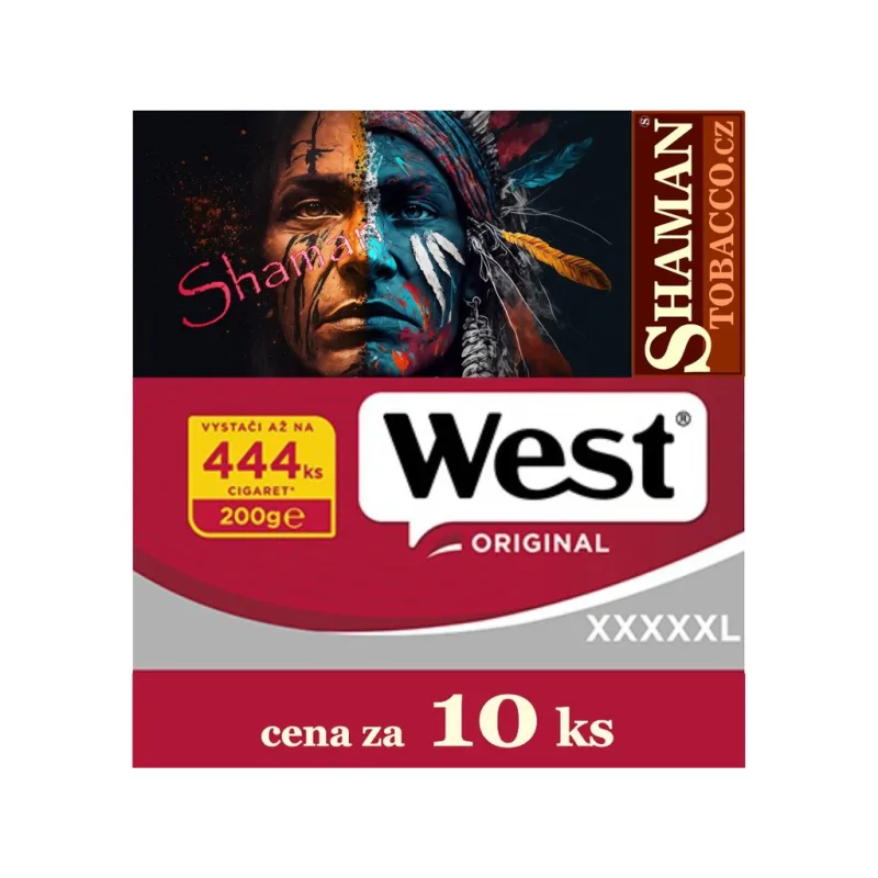 10x WEST Red 200g cigaretový tabák dóza (2000g)