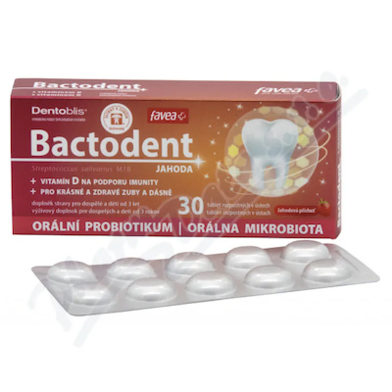 Favea Bactodent Jahoda tbl.30