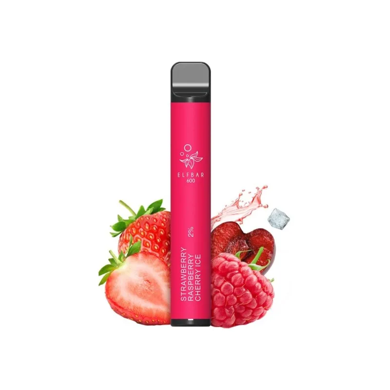 Elf Bar 600 e-cigareta 20mg Strawberry Raspberry Cherry Ice