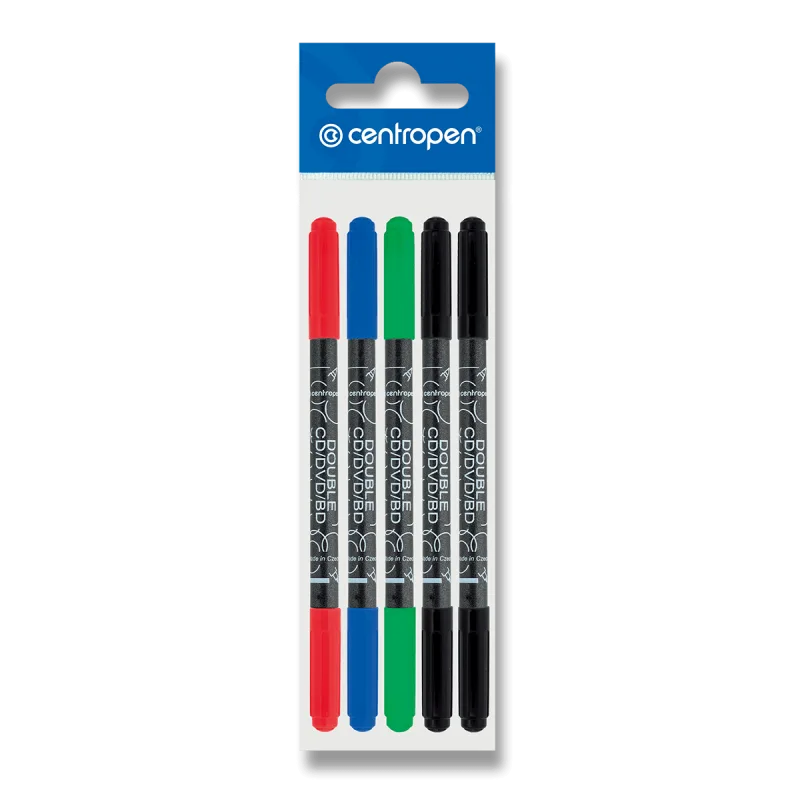 Centropen Double 3616 - set of CD markers, 4 +1 pcs