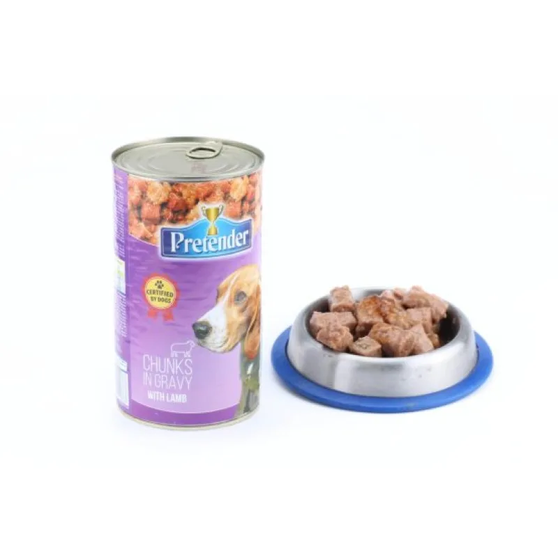 JEHNĚČÍ KOSTKY VE VLASTNÍ ŠŤÁVĚ 1250 g - Konzerva pro psy Pretender - Počet ks: 1 ks