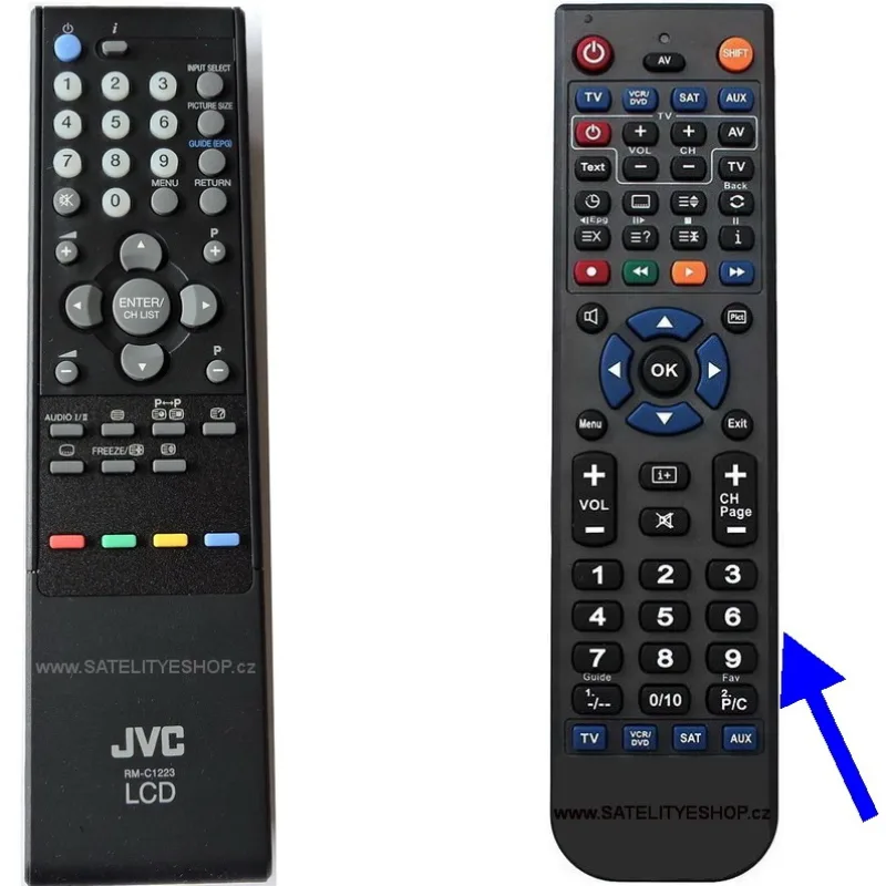 JVC RM-C1223 dálkový ovladač náhradní