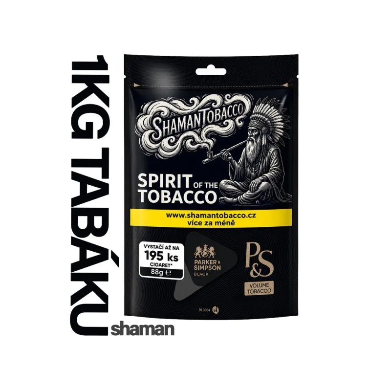 1kg tabáku P&S Black - 11x P&S Black 88g cigaretový tabák (968g) + krabička MYBOXX zdarma