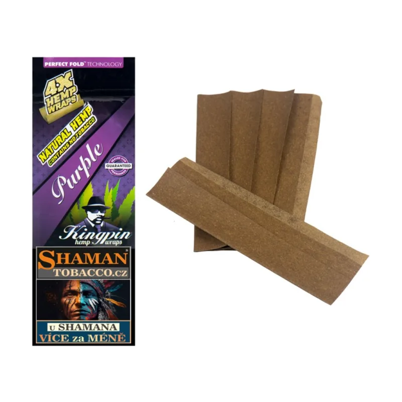 Blunty KINGPIN Hemp Wraps 4ks - Purple