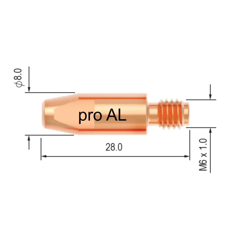 Průvlak BINZEL M6/8/28, E-Cu - 1,0 mm (pro AL)