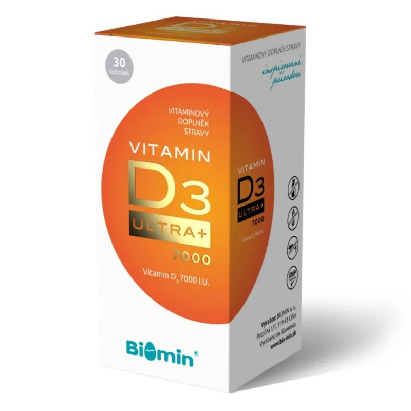 Biomin Vitamín D3 Ultra+ 7000 IU 30 kapsúl