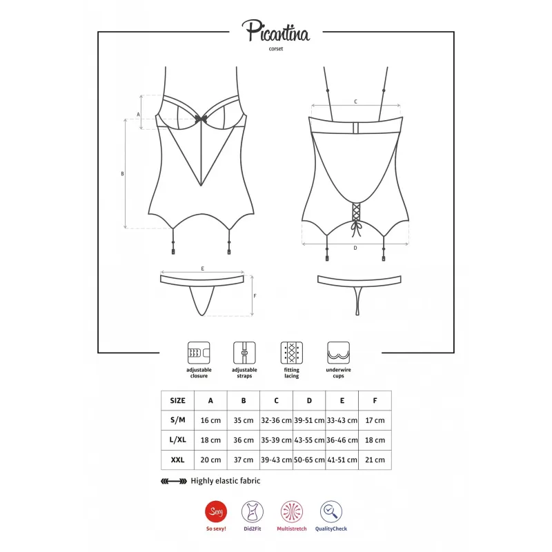 Korzet Picantina corset - Obsessive