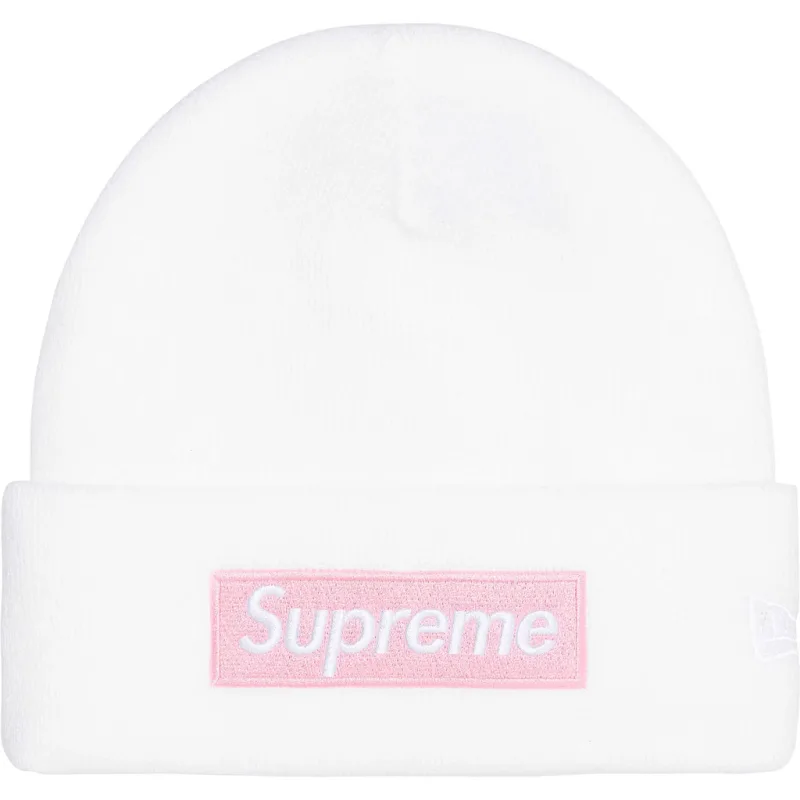 Supreme New Era Box Logo Beanie (FW25) White