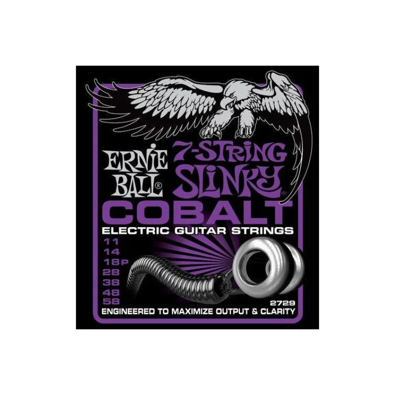 Ernie Ball P02729 Cobalt 7-string Slinky - .011 - .058