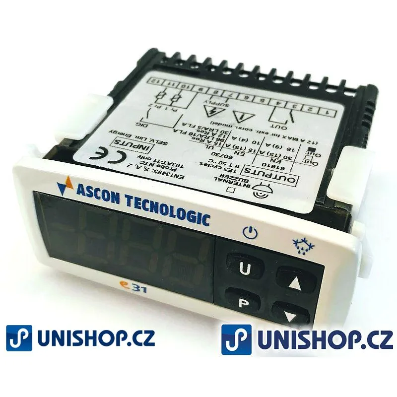 Digitální panelový termostat Tecnologic E31 DRBVVIW-E s napájením 230V