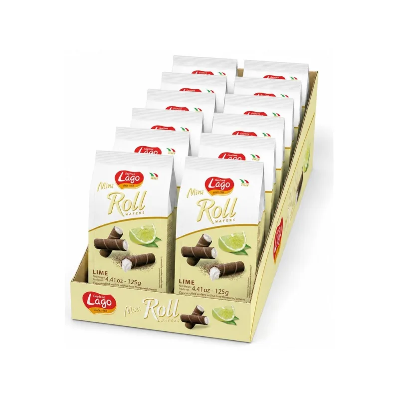 Gastone Lago Mini trubičky s limetkou 12x125 g - VÝHODNÉ BALENÍ