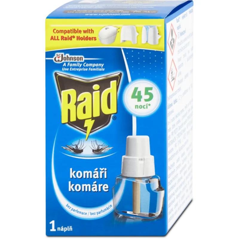 Raid elektrická tekutá náplň proti komárom 45 nocí 30 ml