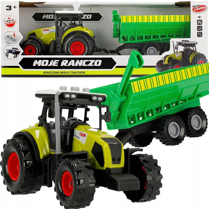 Traktor s příslušenstvím se zvukem