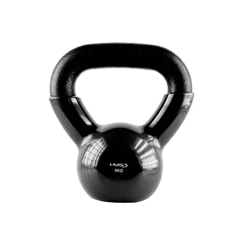 Kettlebell pokrytý vinylem HMS KNV06 6 kg, černý