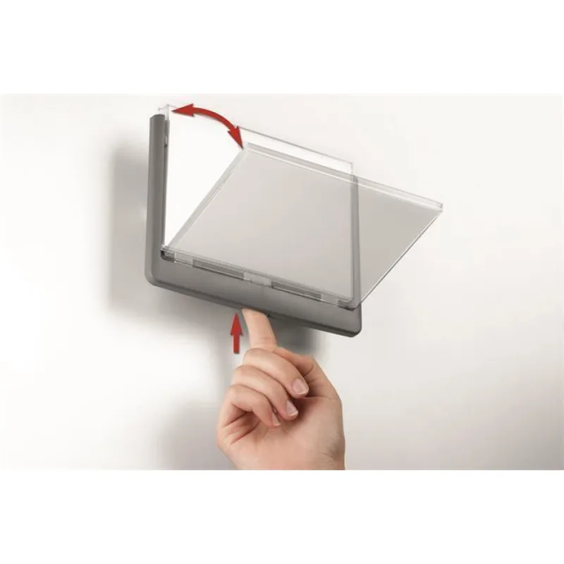 Informační tabulka "CLICK SIGN", šedá, 149 x 52,5 mm, DURABLE 486037