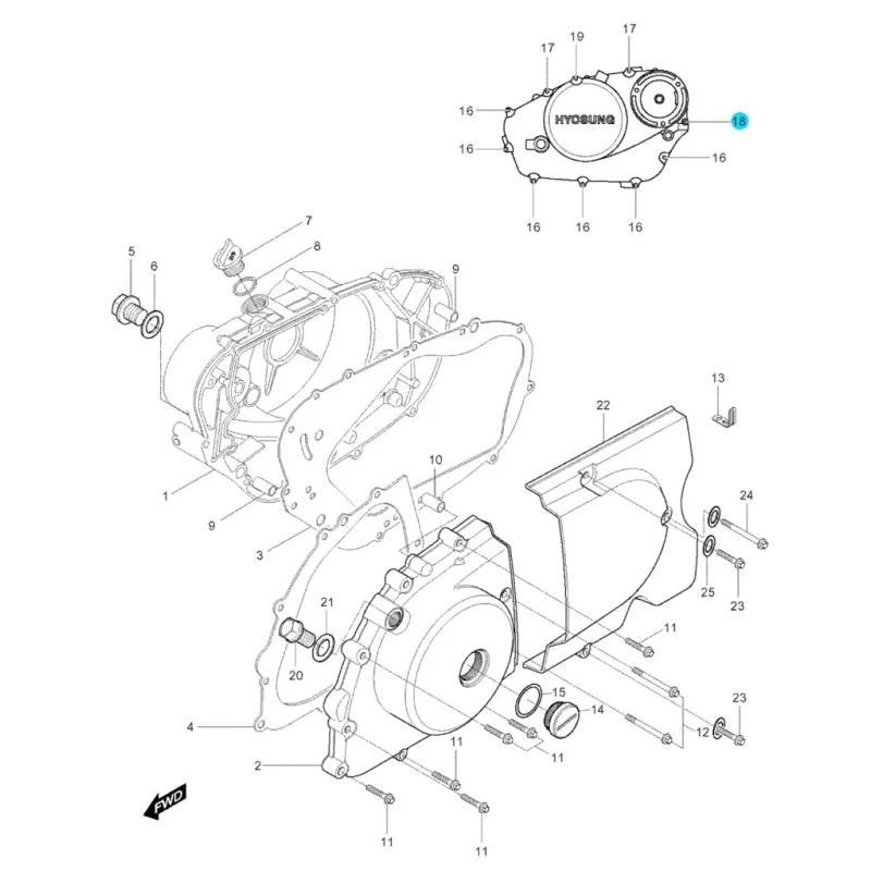 [18] Šroub (FIG05) – Hyosung GV 125