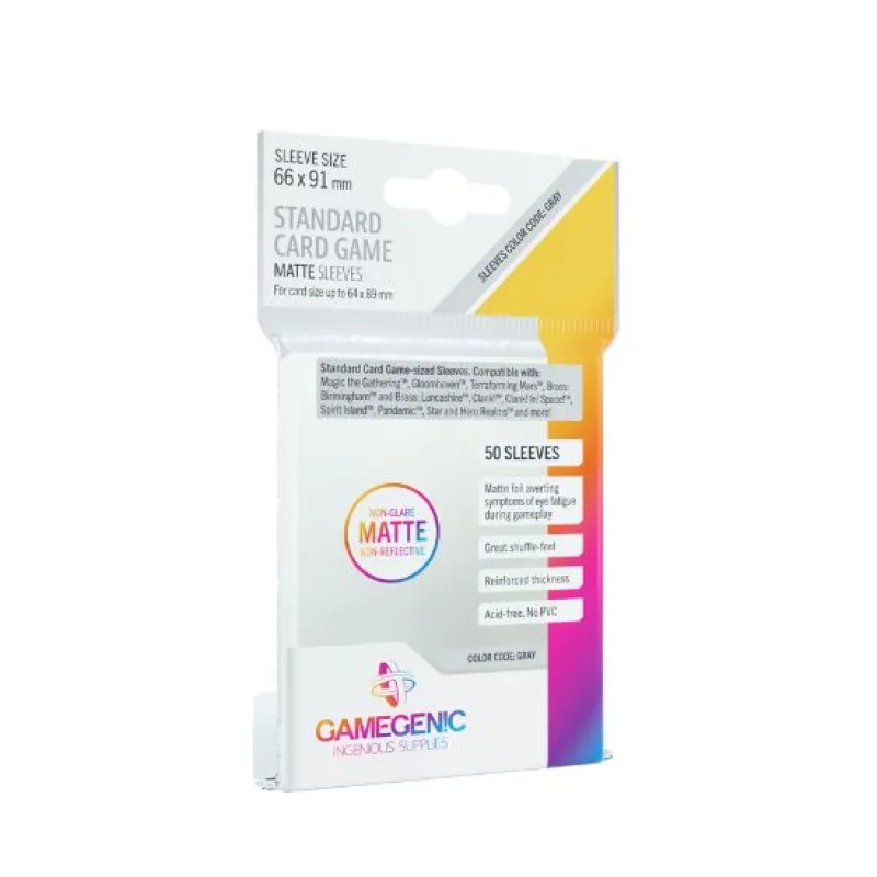 Gamegenic: MATTE Standard Card Game Sleeves 66 x 91 mm