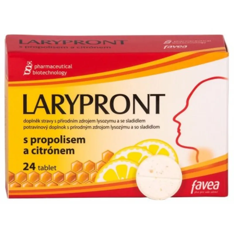 Favea Larypront s propolisem a citrónem tbl.24
