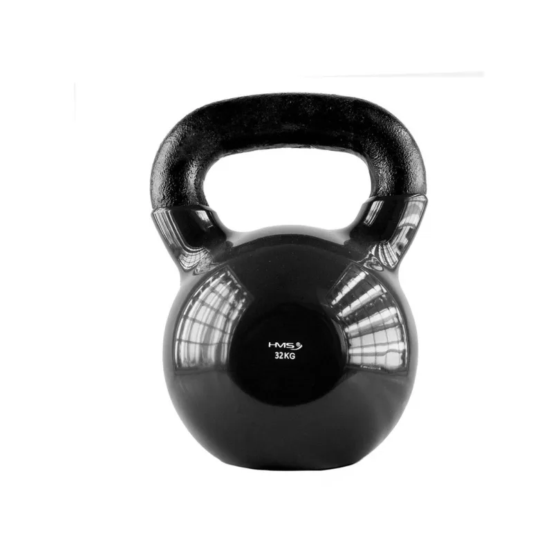 Kettlebell pokrytý vinylem HMS KNV32 32 kg, černý