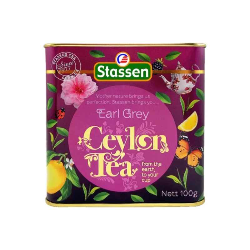 Černý čaj - Stassen Earl Grey Black Tea plech 100 g