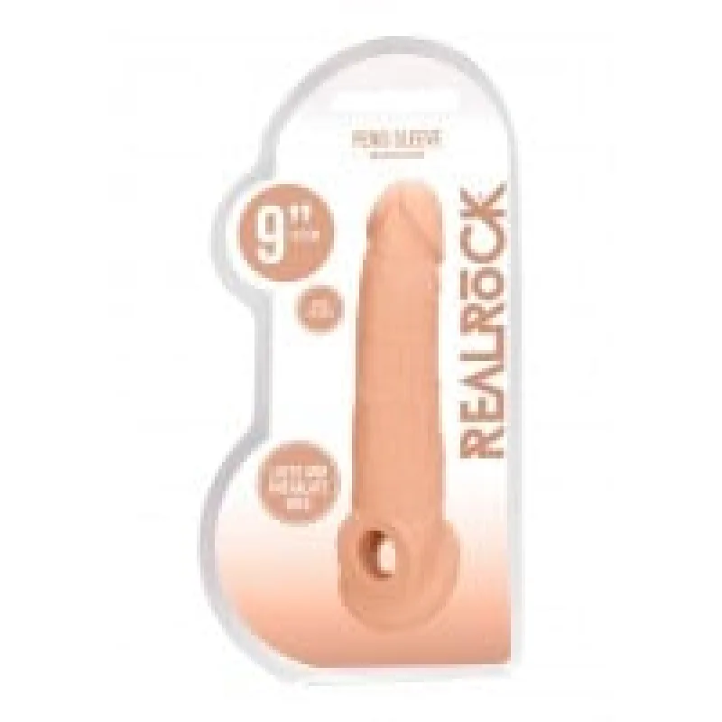 Návlek na penis RealRock Penis Sleeve 9″ telový