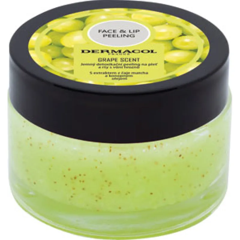 Dermacol Face & Lip Peeling Grape hloubkově čisticí peeling na rty a tváře 50 ml