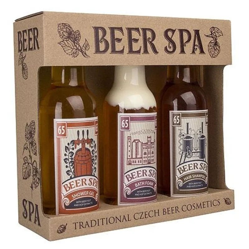 Beer Spa kosmetický balíček – gel 200ml, šampon 200ml a pěna 200ml