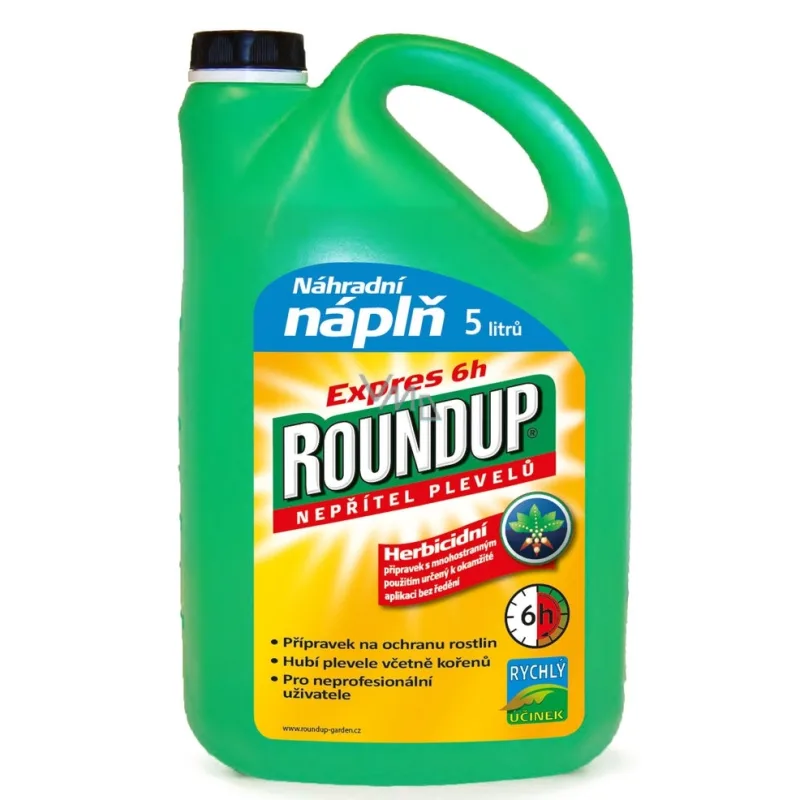 Roundup Express hubí burinu vrátane koreňov po 6-tich hodinách 5 l