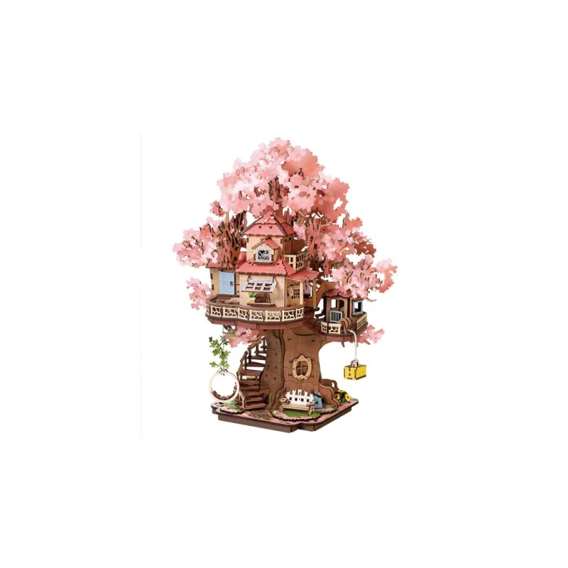 3D drevená skladačka Domček na strome Sakura