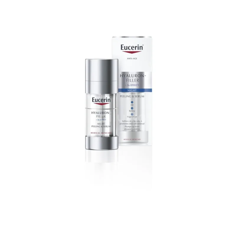Eucerin Hyaluron-Filler + 3x EFFECT Noční obnovující & vyplňující sérum 30ml