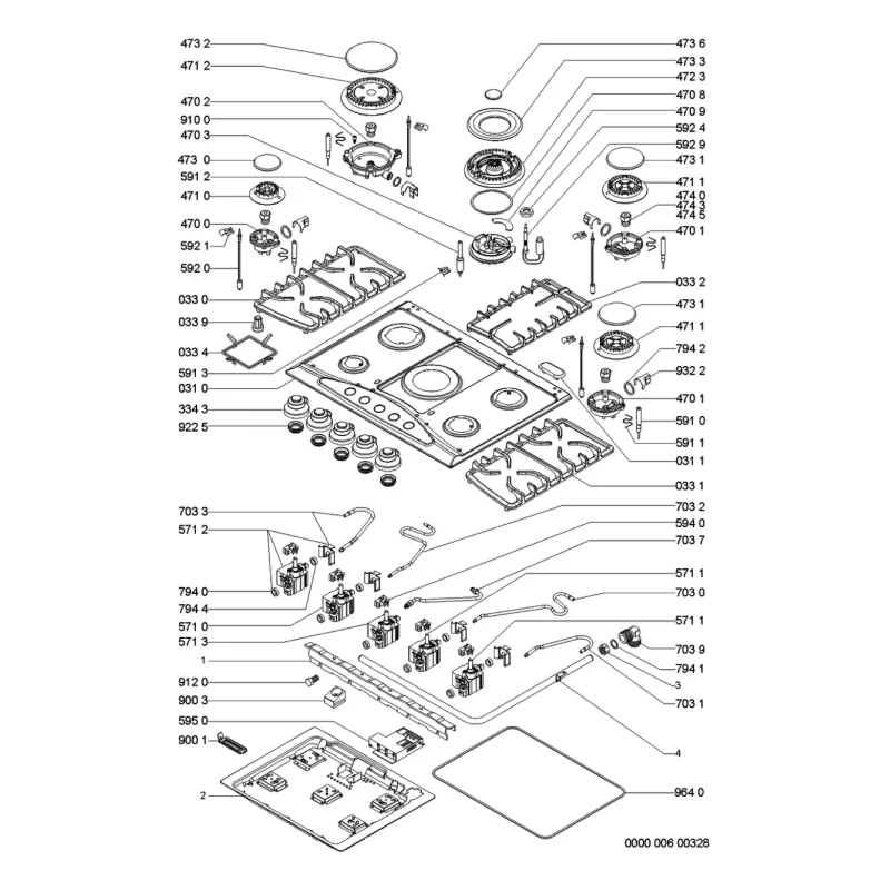 Mřížka hořáků - C00315412