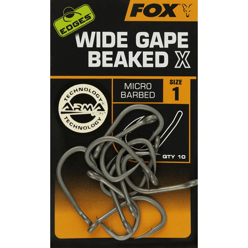 Fox Háčky Edges Wide Gape Beaked X Hooks 10ks