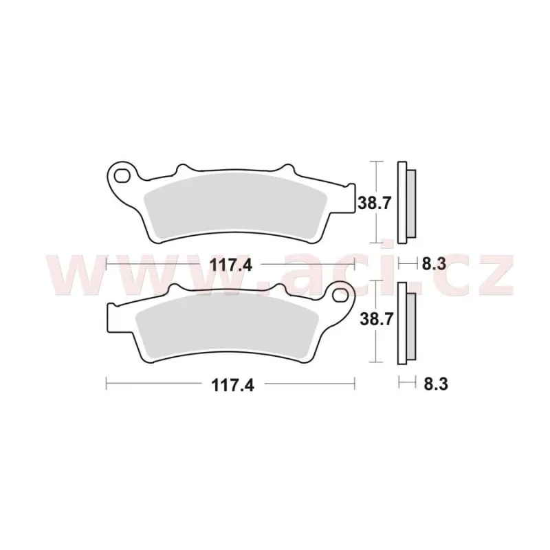 Brzdové destičky, BRAKING (semi-metalická směs SM1) 2 ks v balení M501-167