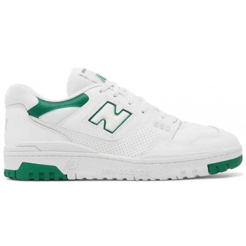 New Balance 550 White Classic Green