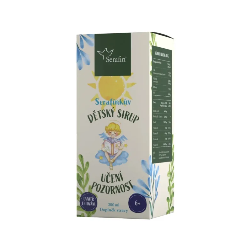 Serafin Detský sirup Serafínkov - Učenie a pozornosť, 200 ml