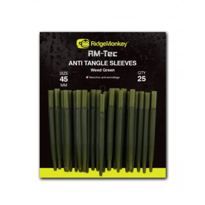 RidgeMonkey Anti Tangle Sleeves 45mm 25ks zelený