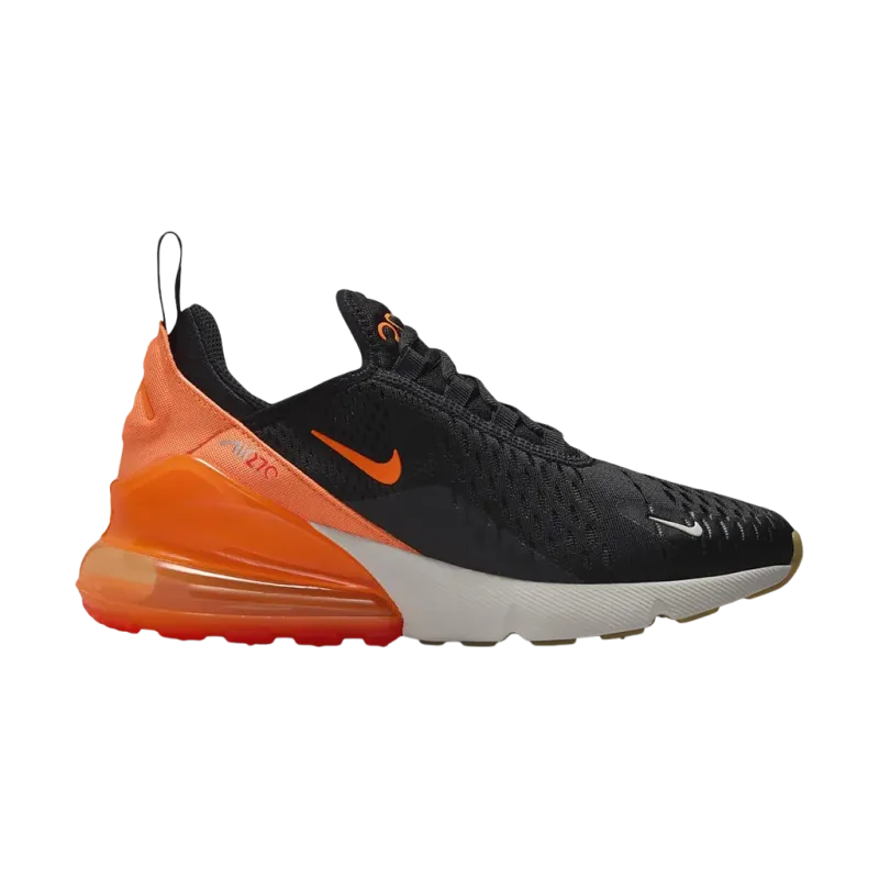 Nike Air Max 270 Black Bright Crimson Phantom Total Orange (GS)