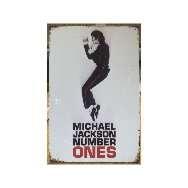 VINTAGE SIGN 20X30CM - MICHAL JACKSON NUMBER ONES